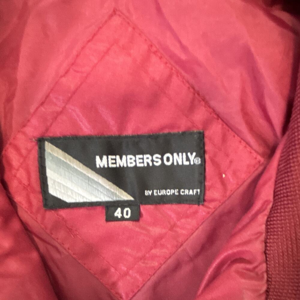 Members Only Vintage Jacket Burgundy/Maroon - Picture 3 of 8